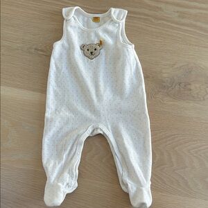 Cozy Steiff White Bear Kids Footie